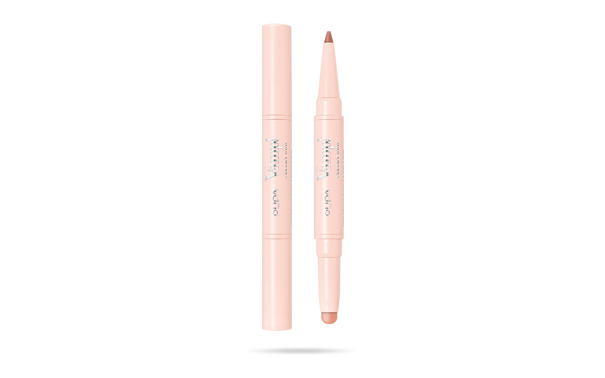 PUPA Vamp! Creamy Duo Lip Contouring Pencil & Shiny Lipstick 001 - Fair Nude 0.8g - 0.2g
