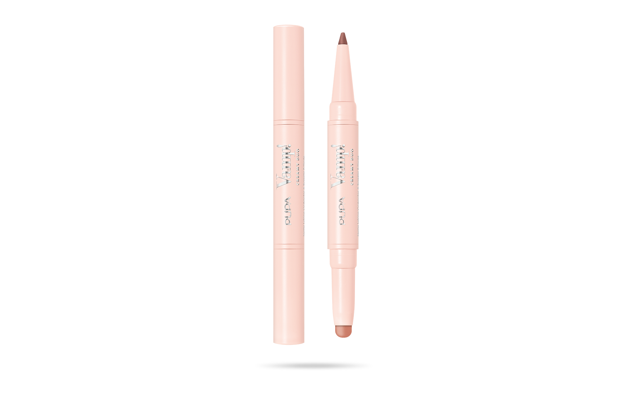 PUPA Vamp! Creamy Duo Lip Contouring Pencil & Shiny Lipstick 002 - Medium Nude 0.8g - 0.2g