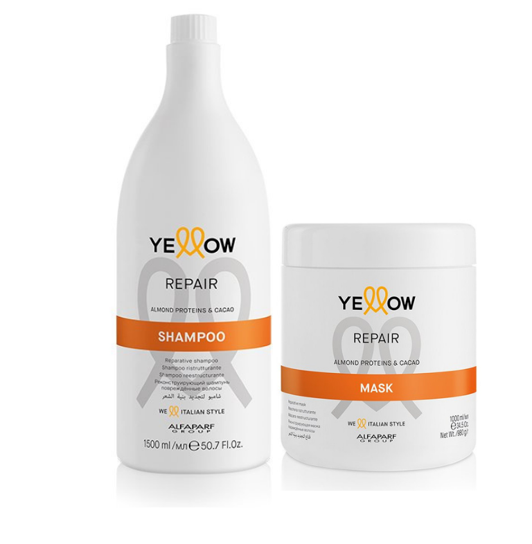 Yellow Shampoo Repair Shampoo 1500ml + Mask 1000ml Offer